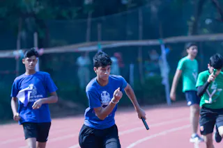 The 400 m final on sports day