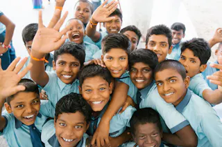 Class VIII on the last day of term
